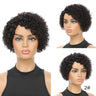 8-Inch Bouncy Curly Pixie Cut Wig | Side Part Brazilian Human Hair