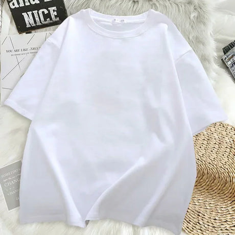 Vintage Female T Shirt Short Sleeved T-shirt Oversized Harajuku Style Grunge Couple Clothes Fashion Women's Tee Y2k Top - Lootquake