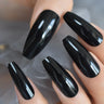 Milk White Long Ballerina Nails Glossry Shiny Pure Color Extra Long Acrylic Nail Tips gel Polish Cover 24