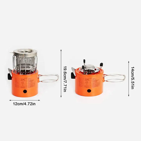 Outdoor Heater 1300W Portable Dual-Use Heating Stove Liquefied Gas Mini Tent Heater Grill Stove Tent Heater For Camping - Lootquake