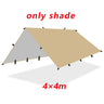 4x4m 4x3m 3x3m 19 Hang Points Tent Tarp Survival Sun Shelter Shade Canopy Outdoor Backpacking Waterproof Camping Awning SunShade