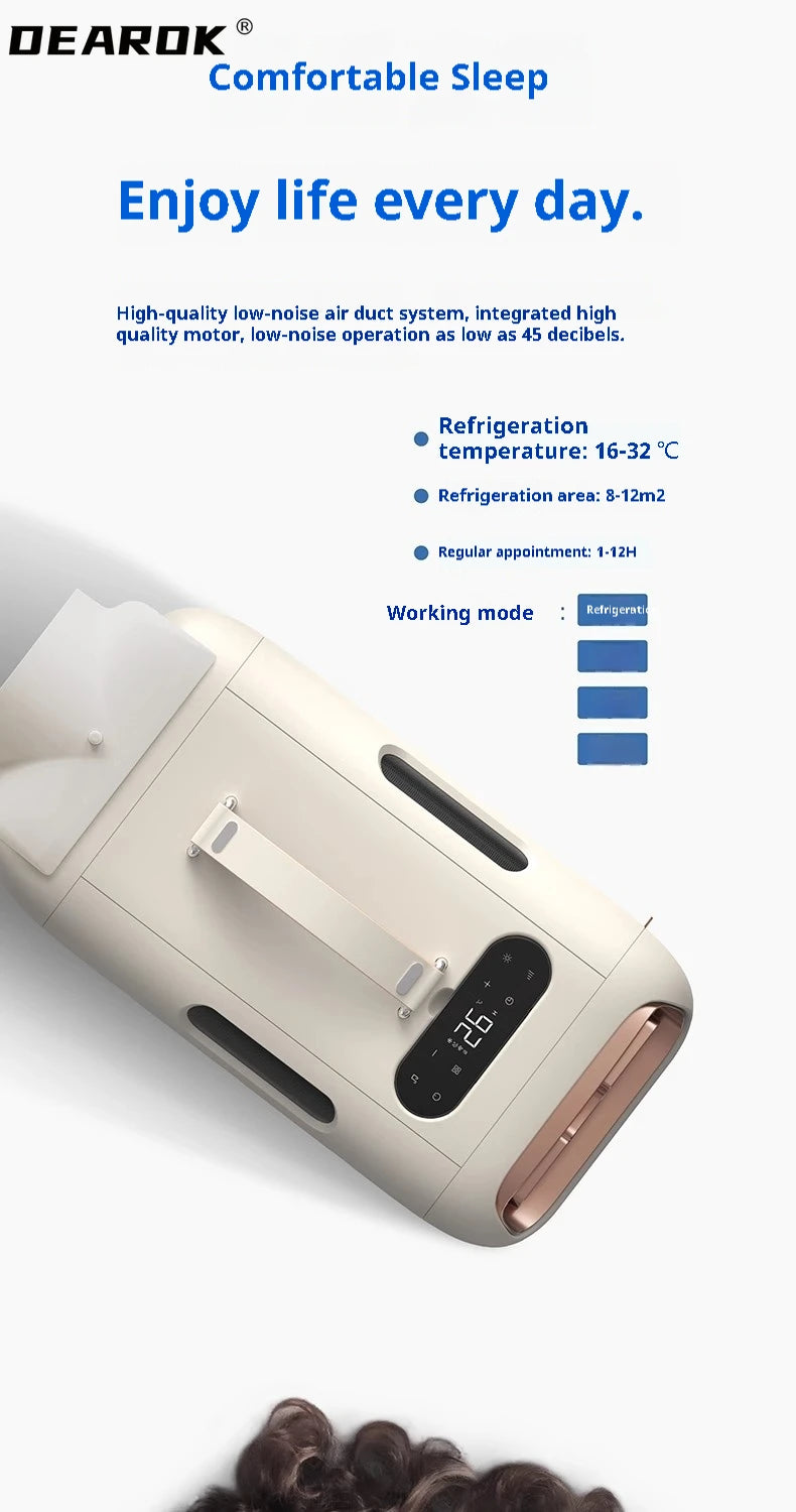Aire acondicionado portátil para habitación, tienda de campaña, 1400 W, R290/80 g, 1-12 h