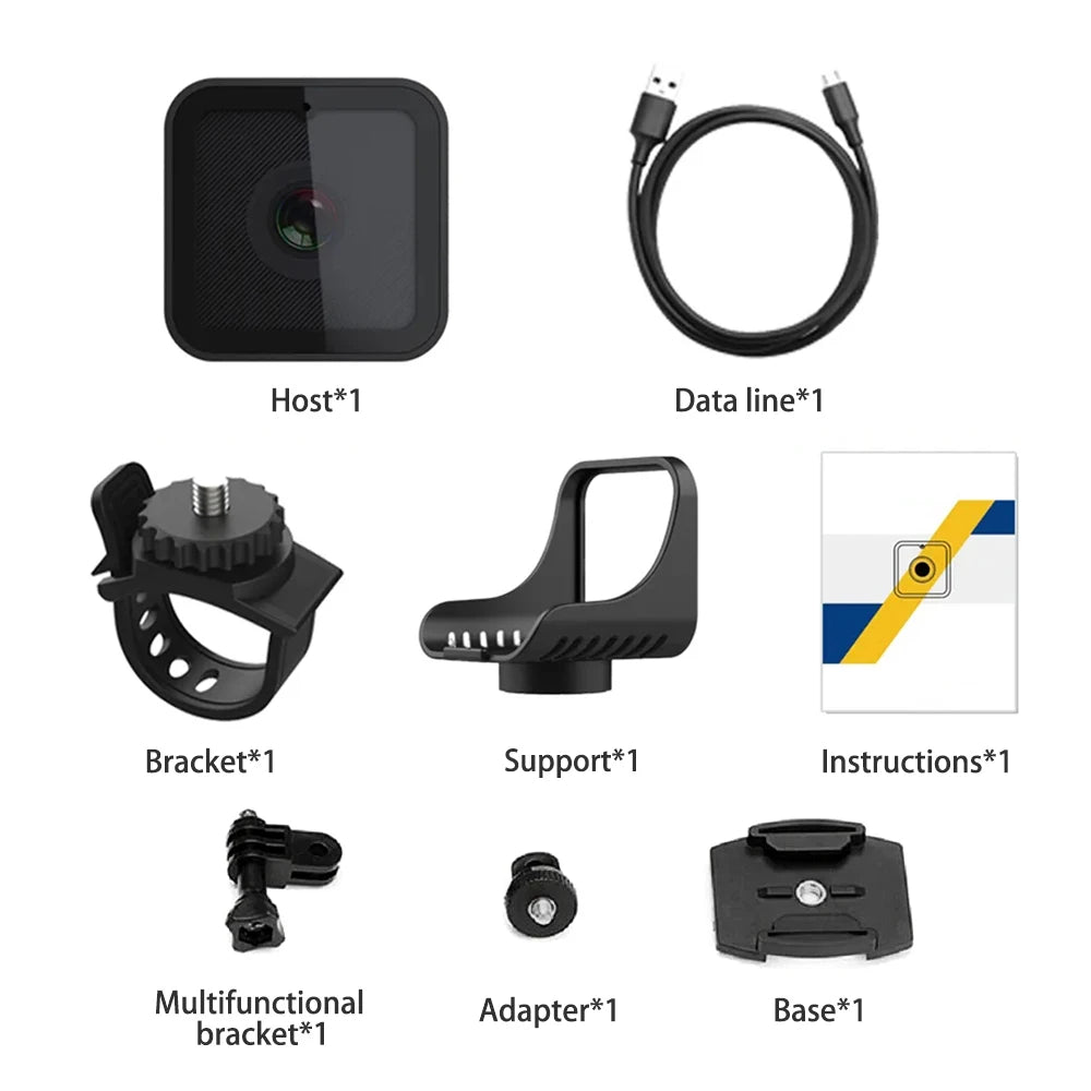 Mini cámara deportiva impermeable 1080P para motocicleta y bicicleta, grabadora de vídeo digital móvil