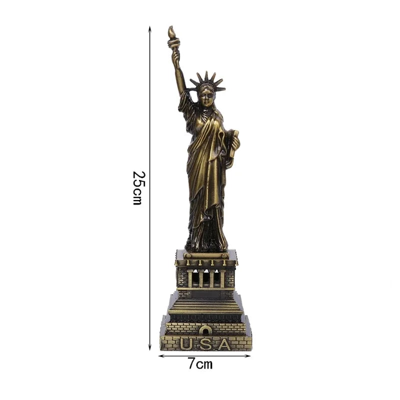 USA Landmarks Statue of Metal Model Desk Decoration Gadget Craft Gift