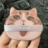 1/20 unidades de borlas de gato bonitas, base líquida, herramienta de maquillaje cosmético, corrector en polvo suave, belleza, borla de polvo de doble uso seca y húmeda
