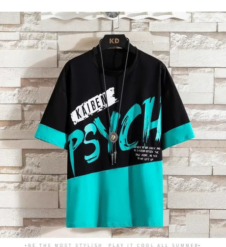 Men Casual T Shirt Letter Printed T-Shirt Hip Hop Y2K Streetwear Fashion Sport Gym Summer Washed Tops Men Clothing Trends 반팔 남자 - Lootquake
