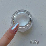 Moonlight Mirror Nail Powder Aurora Silver Glitter Metallic Effect UV Gel Polish for Manicure DIY Nail  Art Design Decoration