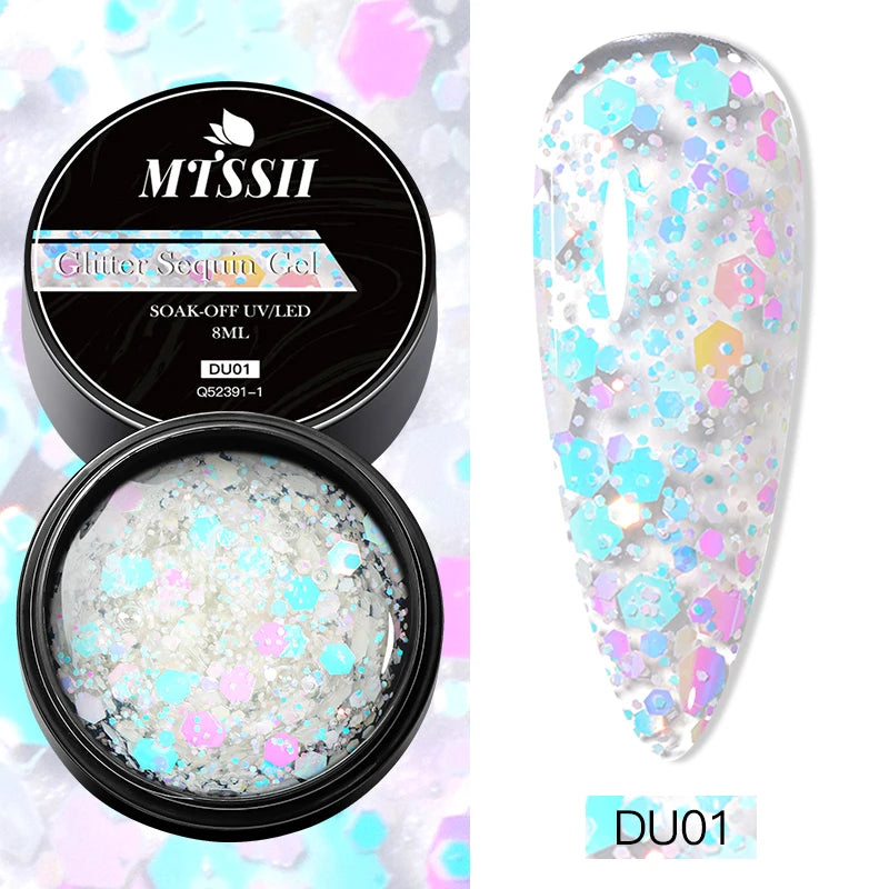8ml Super Shine Silver Metal Painting Gel Nail Polish High-density Mirror Effect Semi Permanant Nail Art Manicure Varnish