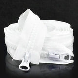 1Pc Meetee 60-300cm 5# Resin Zippers Black White Double Slider Open-End Zips for Sewing Coat Tent Zipper Closure DIY Accessories - Lootquake
