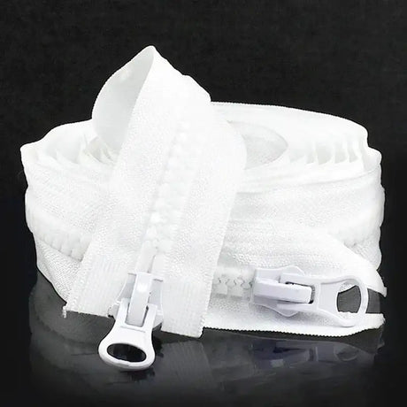 1Pc Meetee 60-300cm 5# Resin Zippers Black White Double Slider Open-End Zips for Sewing Coat Tent Zipper Closure DIY Accessories - Lootquake