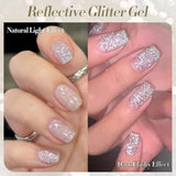 BORN PRETTY 10ml Reflective Glitter Gel Nail Polish Carat Mirage Sparkling Color Shine UV LED Soak Off Semi-Permanant Varnish