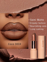 Coffee Velvet Lipstick - Luxurious Deep Nourishing Matte Finish Long-Lasting Waterproof Lip Color