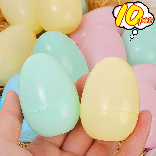 10/50PCS Colorful Easter Eggs Plastic Fillable Bird Pigeon Eggs DIY Craft Easter Party Home Decoration Funny Kids Opening Toys - Lootquake
