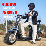 60V25AH 4000W Motor Citycoco Electric Scooter 18 Inch Snowfield Off-road Tire Max Speed 60-70KM/H Max Load 250KG USA STOCK