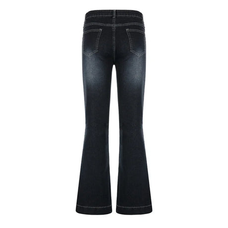 New Flare Jeans Women's Low Waist Trousers Vintage Aesthetic Denim Pants Streetwear Mom Casual Korean Fashion Y2k  Jeans - Lootquake