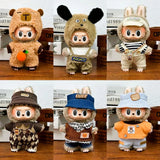 Peluche Labubu V1 V2 V3 de 17 cm, ensemble de vêtements de styles multiples, accessoires de tenue Labubu, vêtements de jeu tendance, vêtements Labubu