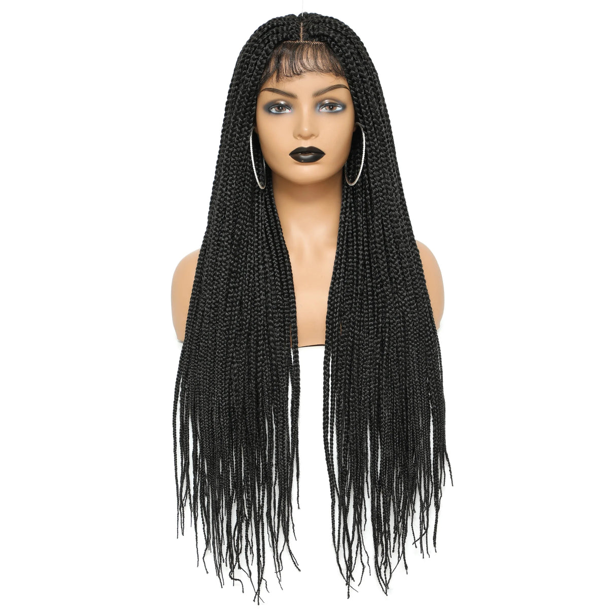 30" Ombre Box Braided Lace Wig | 4x4 | Twist Accents | Baby Hair | Synthetic Cosplay & Daily Wear