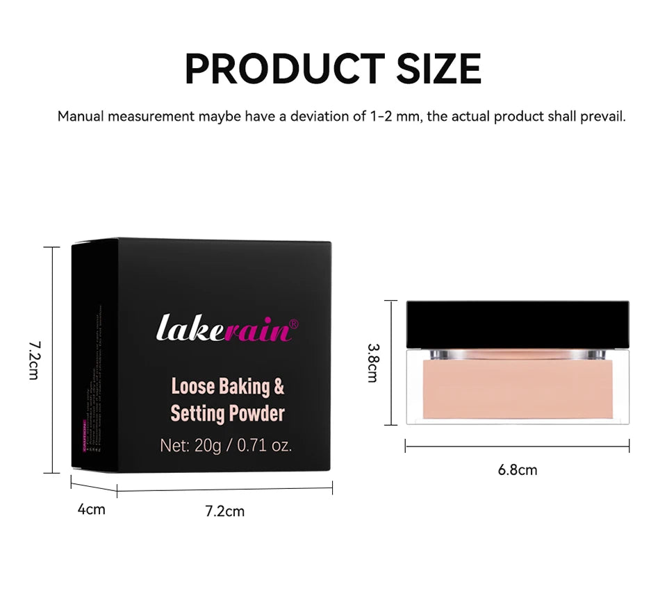 Polvos sueltos de maquillaje rosa, transparentes, naturales, para acabado facial, profesionales, con control de grasa, resistentes al agua, mates, fijadores.