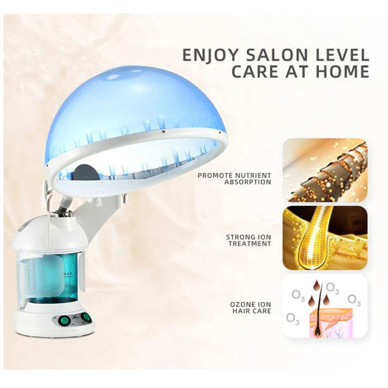 Vaporisateur vapeur pour le visage et les cheveux, humidificateur, brumisateur nano chaud, vaporisateur d'ozone pour le visage, hydratant pour les cheveux, appareil à vapeur pour salon à domicile