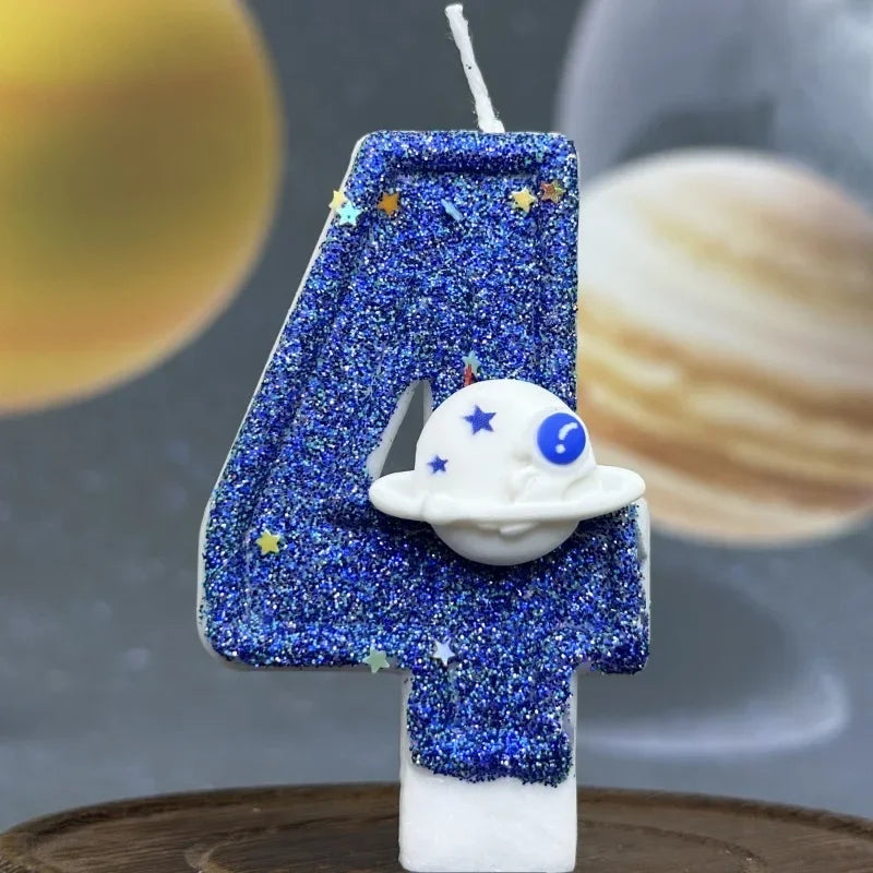 Vela con número, vela azul creativa para pastel de cumpleaños, para usar en fiestas de cumpleaños y decoración de bodas, día de la madre, graduación.