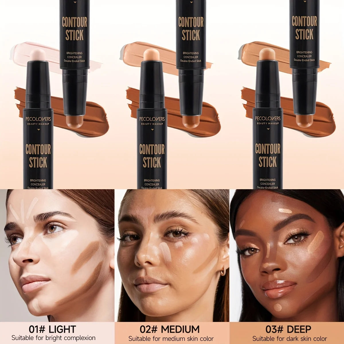 Corrector de contorno facial, bronceador, base de maquillaje, crema de base, cosméticos para mujeres, nuevo