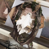 Unique Halloween Figurine Lovely Ghost Decorations Halloween Decor Ghost on Tree Swing Statue Spooky for Desktop Bookshelf Decor