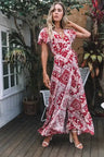 Vestido largo sexy con estampado de vacaciones de verano 2024 para mujer