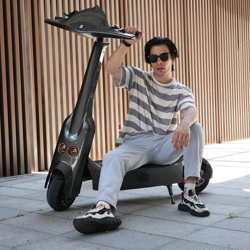 Patinete eléctrico SONGZO BT1 con motor potente de 5600 W, batería de 60 V, 30 Ah, 16850 celdas, plegable, sin cámara, silencioso, para carretera