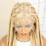 36" Big Knotless Box Braided Full Lace Wig | Cornrow Braiding Wig | Baby Hair | Synthetic Braids | For Women
