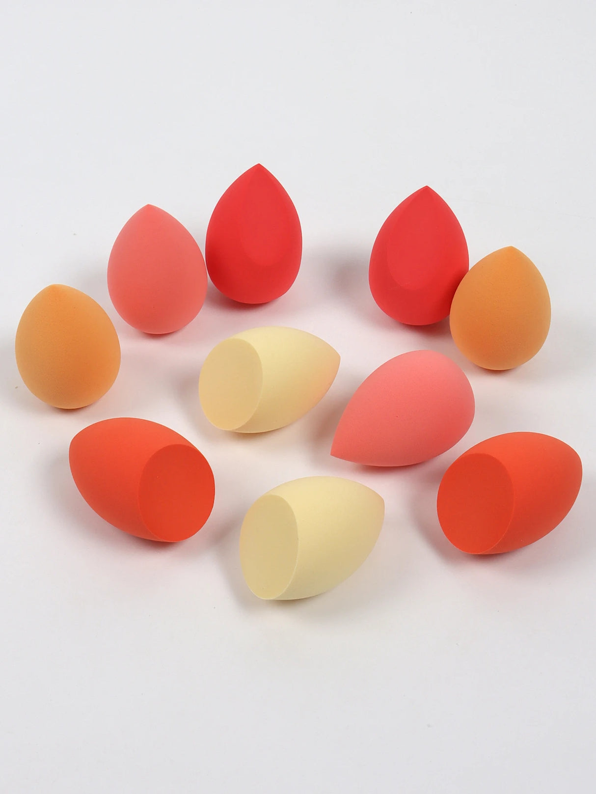 30 Beauty Eggs (Esponjas de Maquillaje) Esponja de Belleza Mixta para Base de Maquillaje, Líquida, en Crema y en Polvo Sin Impurezas, Multicolor C