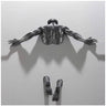 Nueva decoración de pared de imitación de cobre, personaje abstracto, resina, hombre escalador, estatua, escultura, fondo, arte de pared 3D a través de la pared