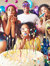 Lot de 6 bougies incurvées pour gâteau, anniversaire, baby shower, révélation du sexe du bébé, décoration de cupcakes, décoration de fête de mariage