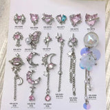 Light Luxury Charms Luxury Nails DIY Nail Charms Japanese Style Pink Jewel Nails Decor Manicure Ornaments Alloy