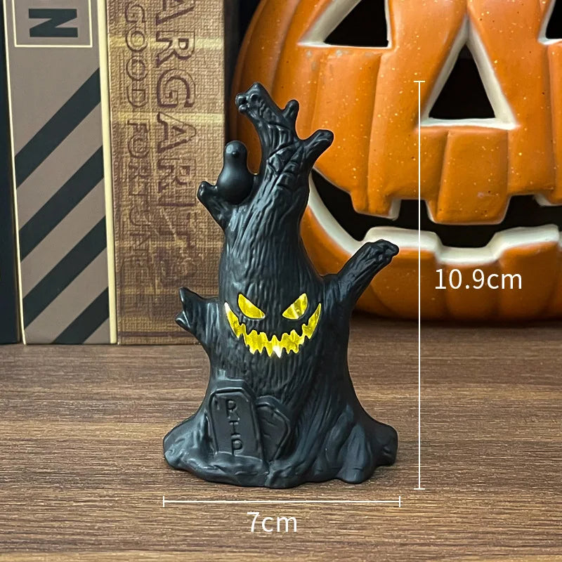 NEW Halloween Decorations, Ghost Tree Stumps, Small Ornaments, Terrifying Ghosts, Bedroom Scene Decorations, Lights