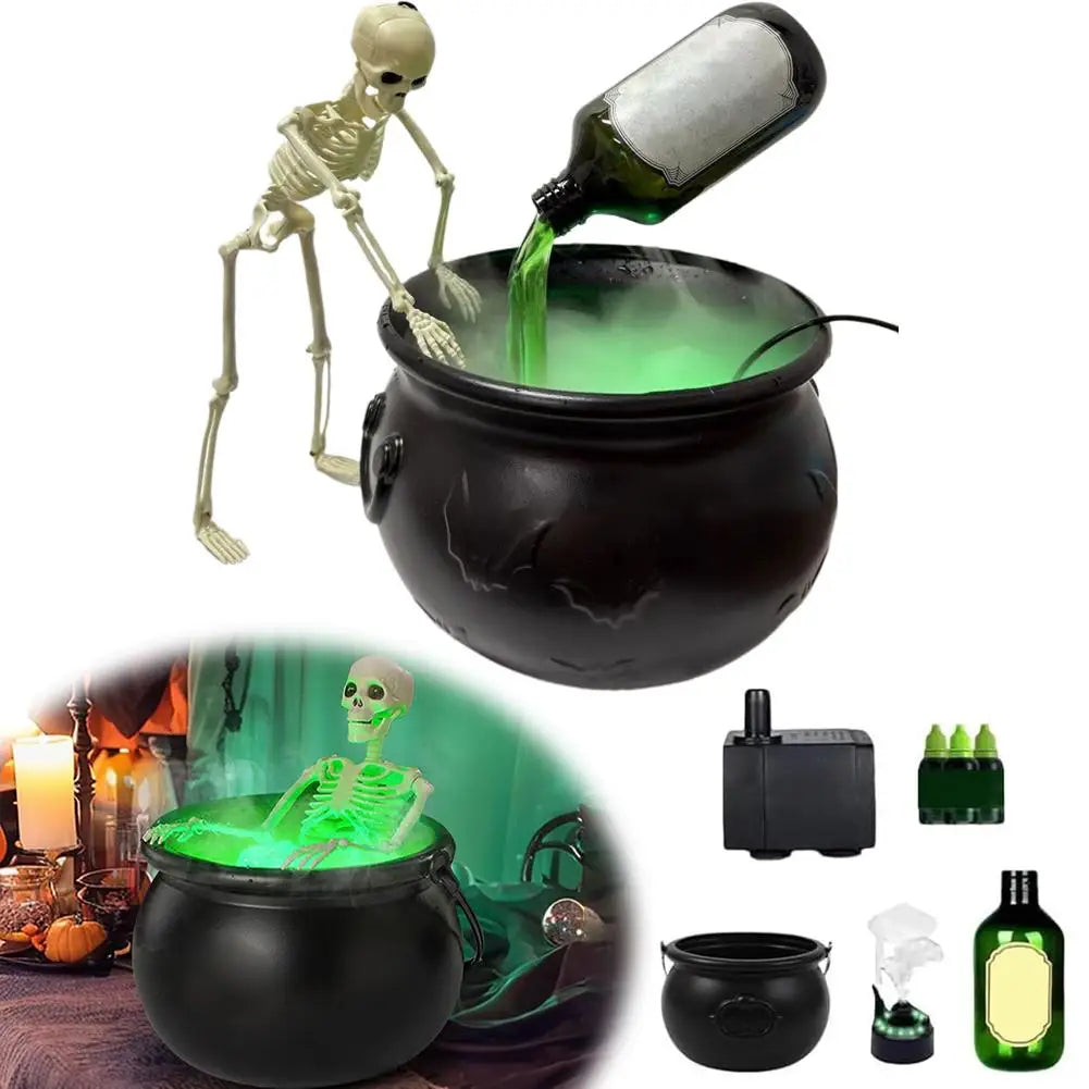 Halloween Black Witch Bowl Magic Float Bottle and Diffuser Horror House Decoration Hocus Party Scary Props Halloween Decor