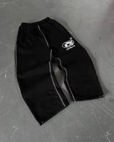 New Streetwear PROTECT Jogging Sweatpants Letter Pattern Embroidered Baggy Sweatpants Harajuku Gothic Tight Waist Loose Trousers - Lootquake