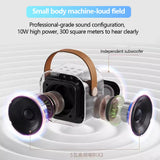 Máquina de karaoke Bluetooth 5.3 con micrófono inalámbrico y luces LED ajustables, mini altavoz para niños y adultos.