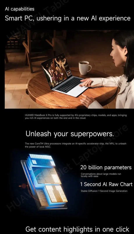HUAWEI MateBook X Pro 2024  Laptop Inter Core Ultra9 185H/Ultra7 155H 32/16GB 2/1TB Netbook 14.2inch 3.1k Touchscreen 120Hz OLED - Lootquake