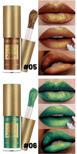6 Colors Chameleon Lip Gloss Long Lasting Waterproof Non Stick Cup Sweat Proof Pearl Shine Lipstick For Women  makeup Cosmetics