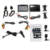 Monitor de espejo Carsanbo HD de 5 pulgadas para coche, sistema de visión lateral digital con cámara de visión nocturna de 720P, punto ciego, accesorios impermeables