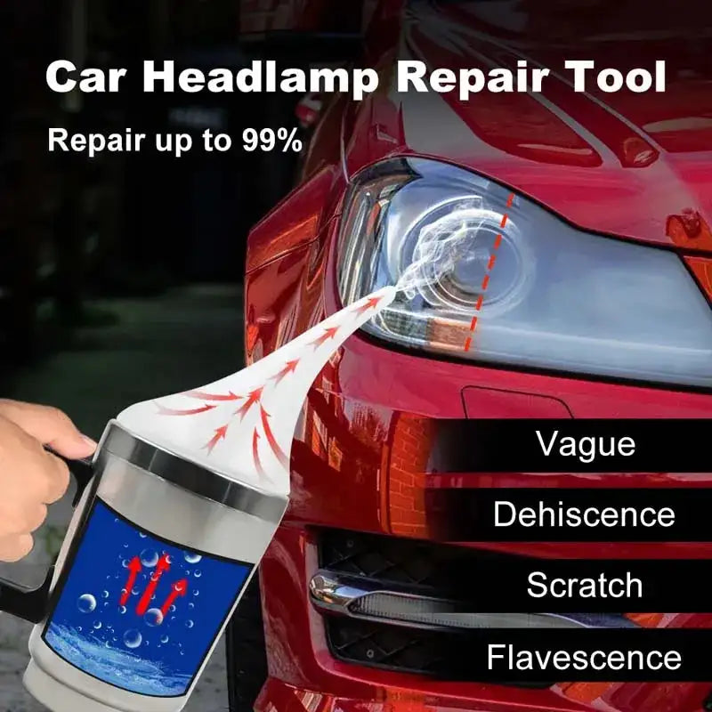 Car Headlight Polish Restoration Kit Car Headlamp Repair Renovation Kit 100ml Car Headlights Liquid Polymer Clean Auto Tool Set - Lootquake