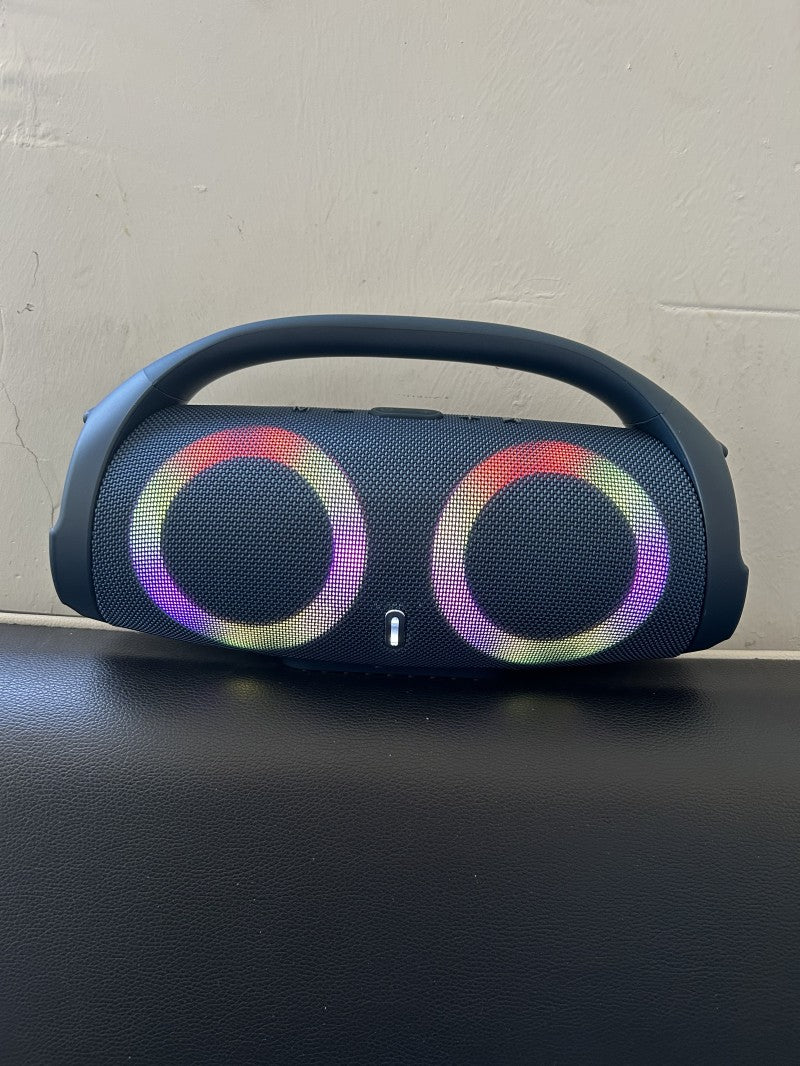 High power bluetooth speaker portable RGB colorful light waterproof wireless subwoofer 360 stereo surround TWS FM boombox