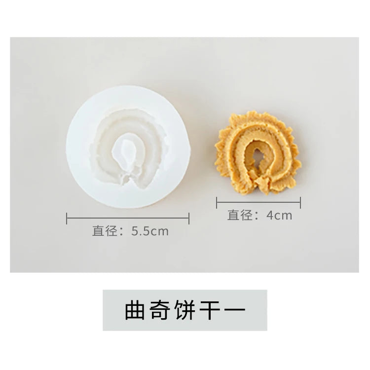Molde de silicona para velas perfumadas con forma de galleta, para modelar velas, para hacer tú mismo, para hornear pasteles y yeso, herramientas para decorar pasteles.