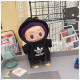 Vêtements de poupée Labubu, ensemble sweat à capuche et pantalon tendance, accessoires pour poupées Labubu Idol V1 V2, peluche universelle de 15/17 cm