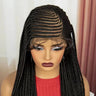 34" Knotless Cornrow Braids Wig | Transparent Lace Frontal | Baby Hair