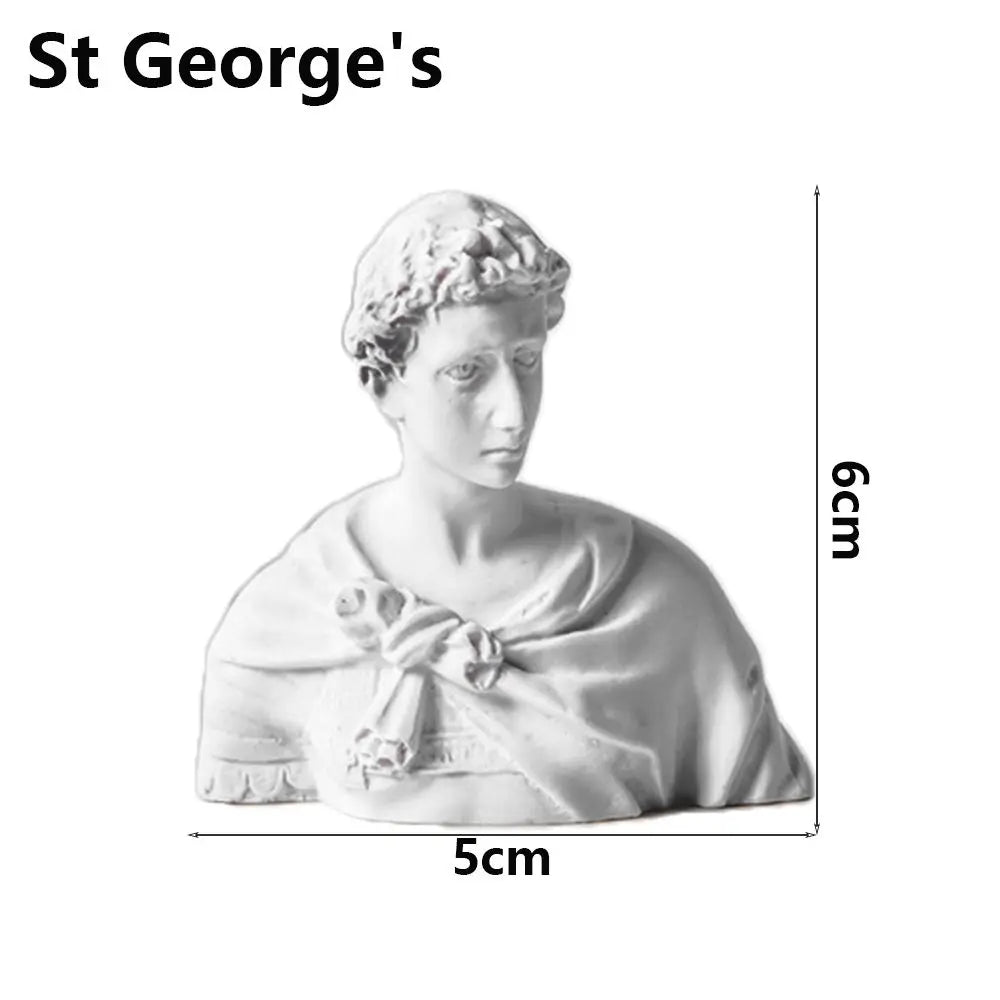 Miniature Desktop Ornament Home Decor Gypsum Portraits Greek Mythology Figurine Famous Sculpture Plaster Bust Statue