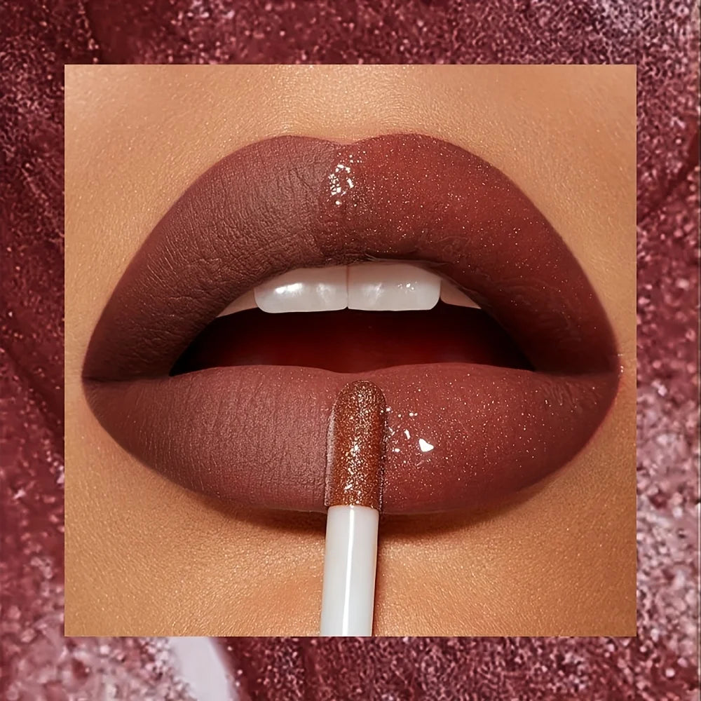 Silky Lip Gloss-Waterproof, Long-Lasting Moisturizing Liquid Lipstick with Mirror Finish, Non-Sticky, Full Shine, Fade-Resistant