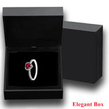 New Colored Crystal 925 Sterling Silver Ring Exquisite Women Shiny Heart Series Simple Ring Valentine's Day Gift for Lovers - Lootquake