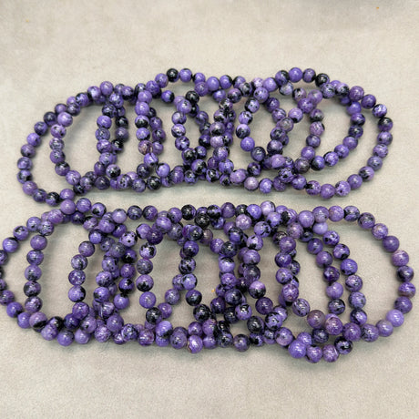 Wholesale Natural 9mm 11mm 12mm 13mm Charoite Smooth Round Loose Beads For Jewelry Making DIY Bracelets Necklace Strand Gift - Lootquake