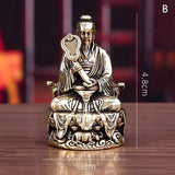 Sanqing Tianzun Statue Chinese Taoism Taishang Laojun Crafts Ornament Sculpture Carving Statue Collection Home Decor